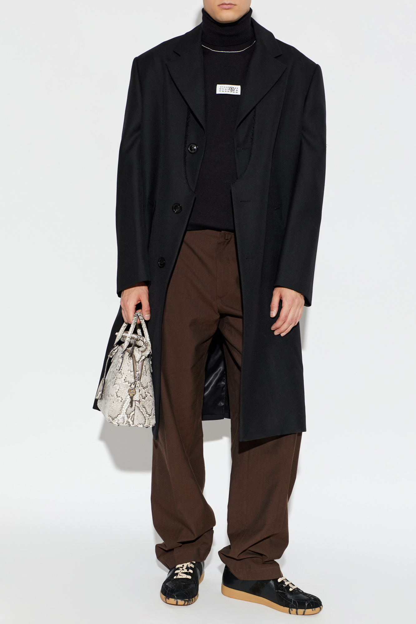 MM6 Maison Margiela Turtleneck with contrasting stitching | Men's